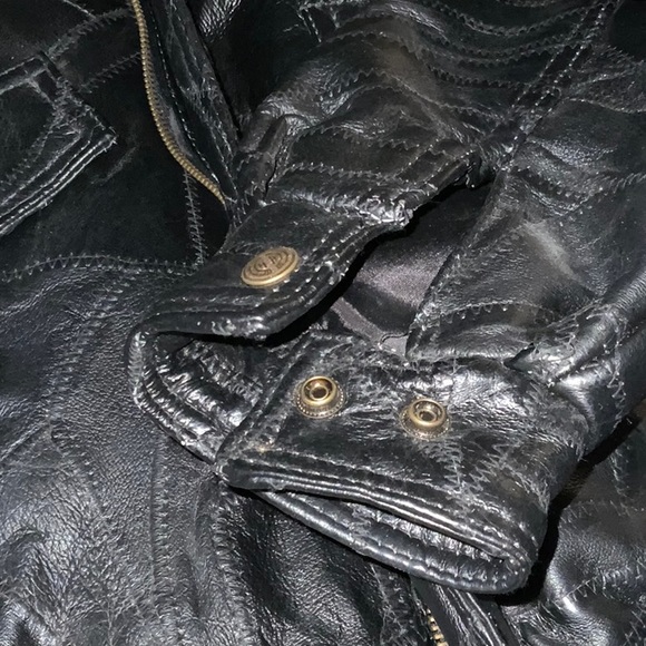 Men’s Leather Patchwork bomb… - Picture 12 of 16